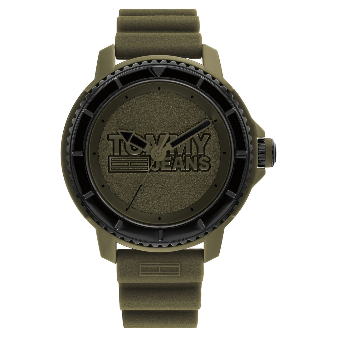 Tommy Hilfiger Silicone Band Green Dial Men's Watch - 1792002