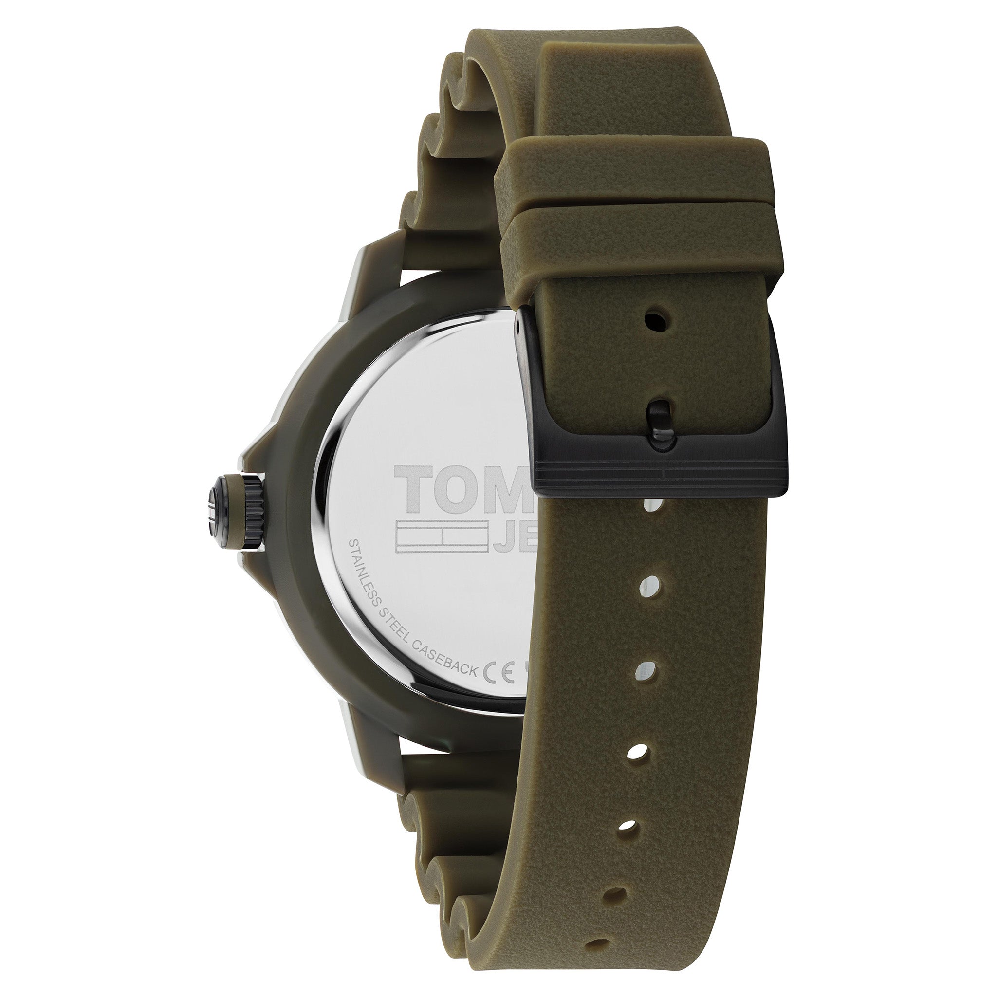 Tommy Hilfiger Silicone Band Green Dial Men's Watch - 1792002