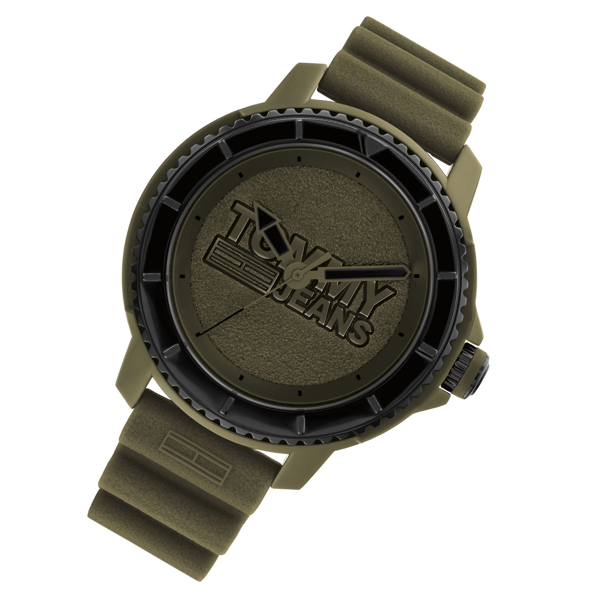 Tommy Hilfiger Silicone Band Green Dial Men's Watch - 1792002
