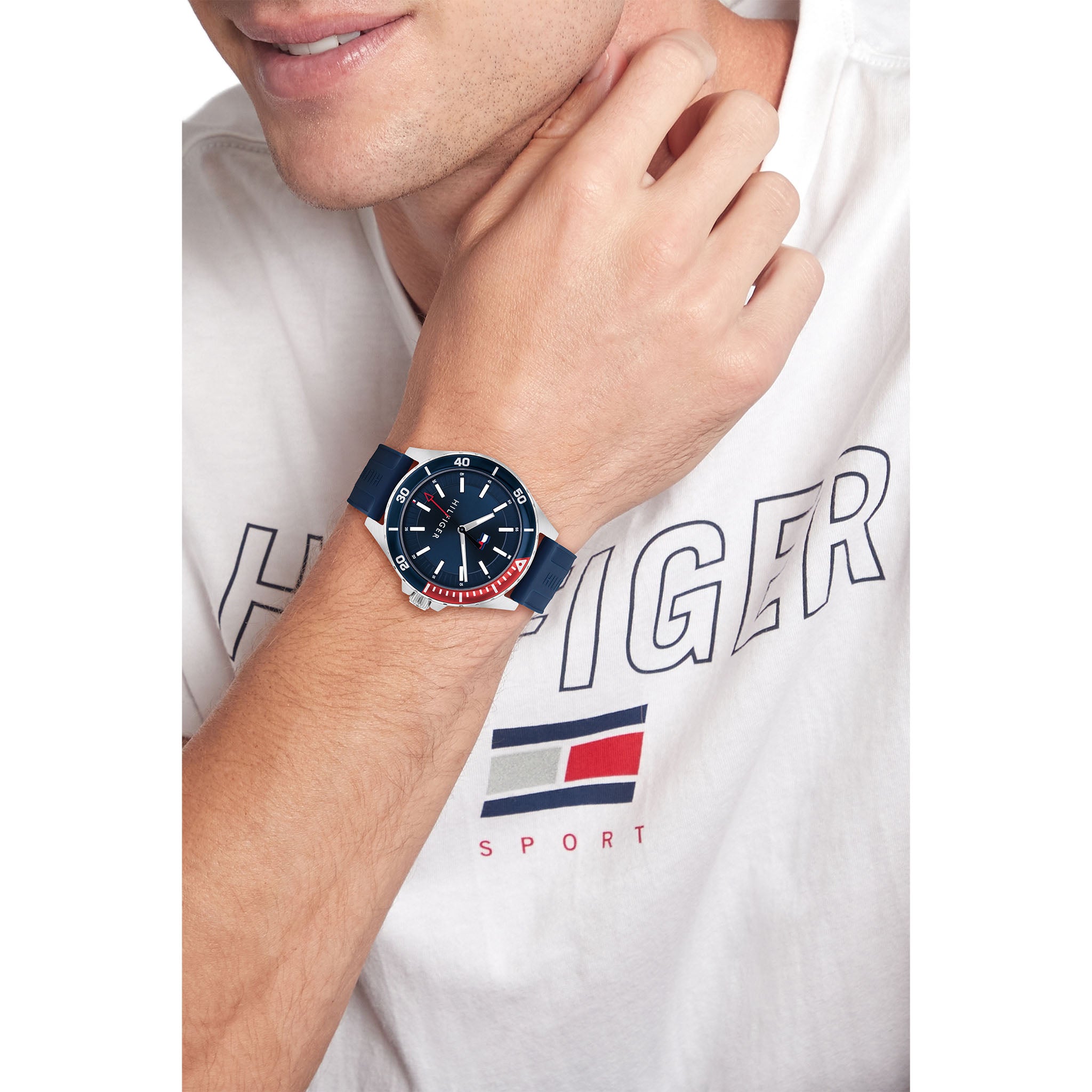Tommy Hilfiger Navy Silicone Band Men's Watch - 1792009
