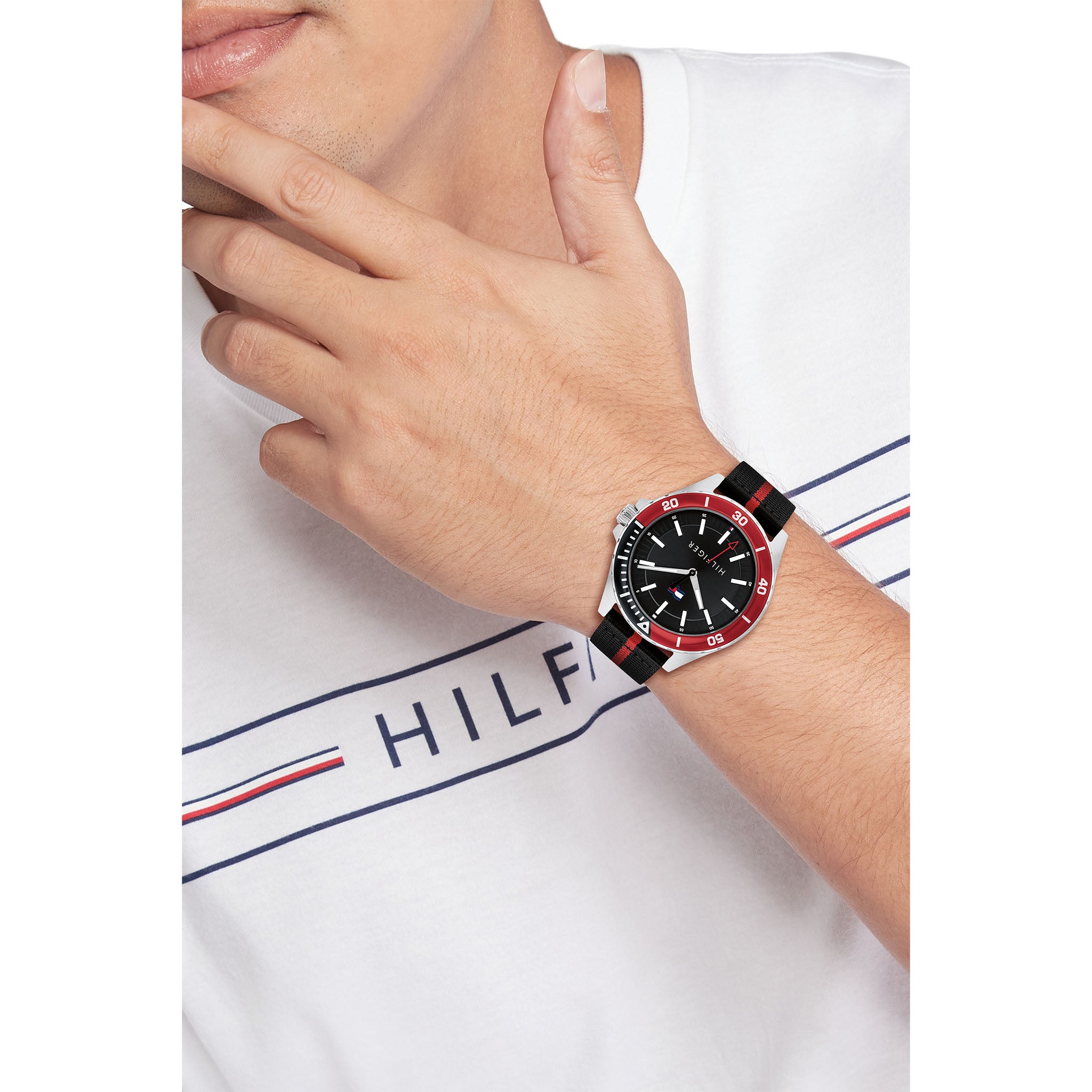 Tommy Hilfiger Black Nylon Men's Watch - 1792010