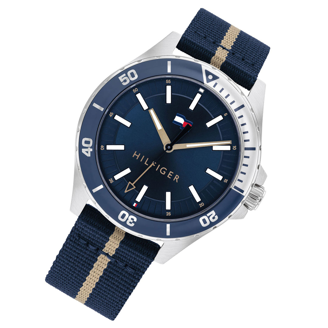 The 1792011 Watch Australia – Blue Fabric Band Watch Men\'s - Hilfiger Factory Tommy