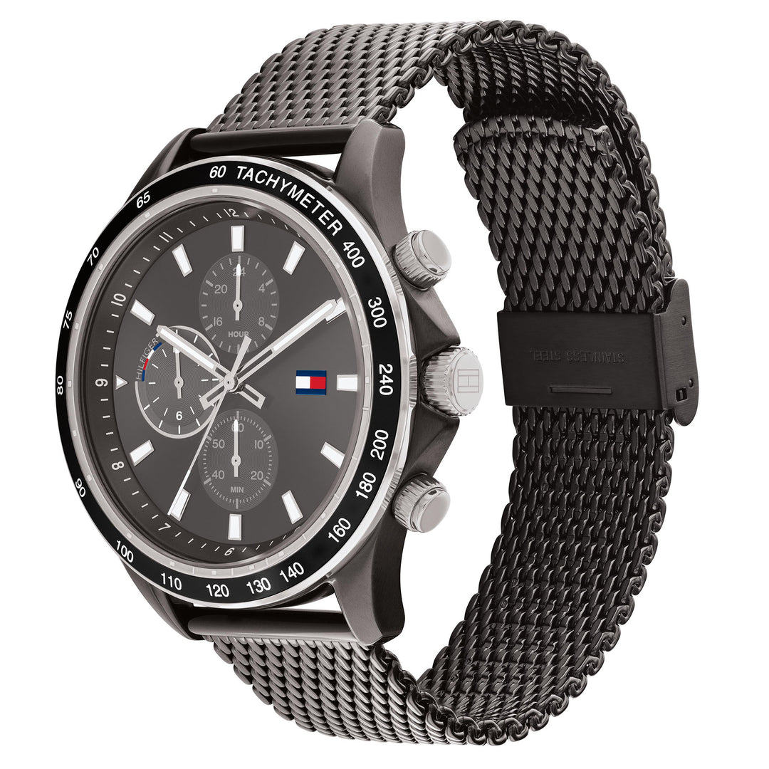 Tommy Hilfiger Grey Mesh Men\'s The – - Multi-function Watch 1792019 Australia Factory Watch