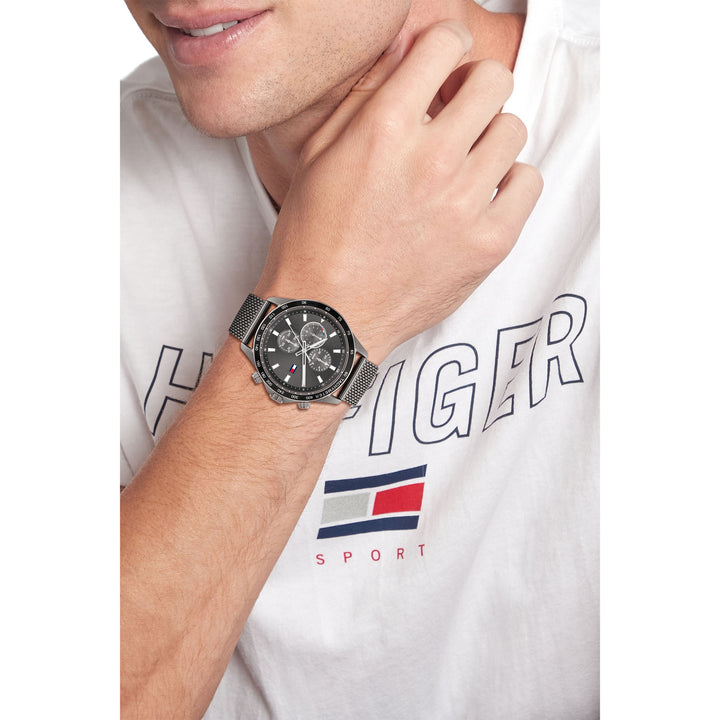 Tommy Hilfiger Grey Mesh Men's Multi-function Watch - 1792019