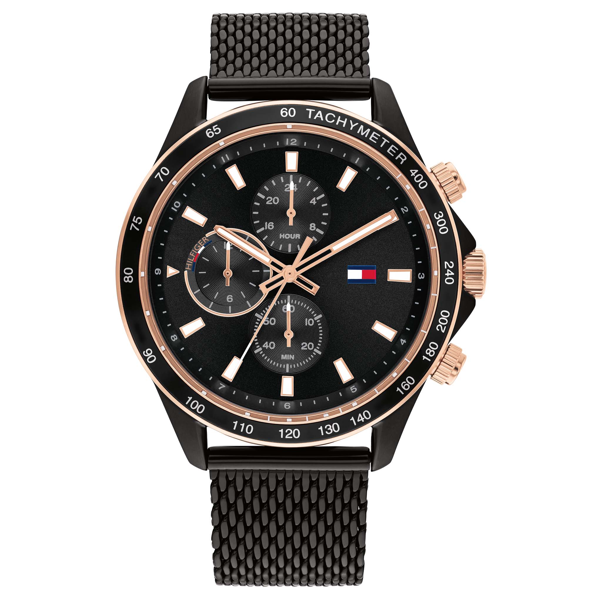 Tommy Hilfiger Black Steel Black Dial Men's Multi-function Watch - 1792020