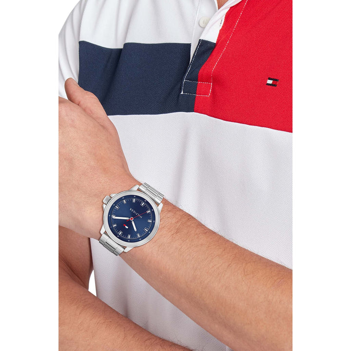 Tommy Hilfiger Stainless Steel Navy Dial Men's Watch - 1792024