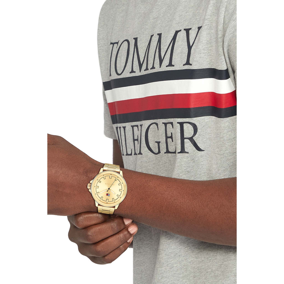 Tommy Hilfiger Gold Steel Light Gold Dial Men's Watch - 1792025