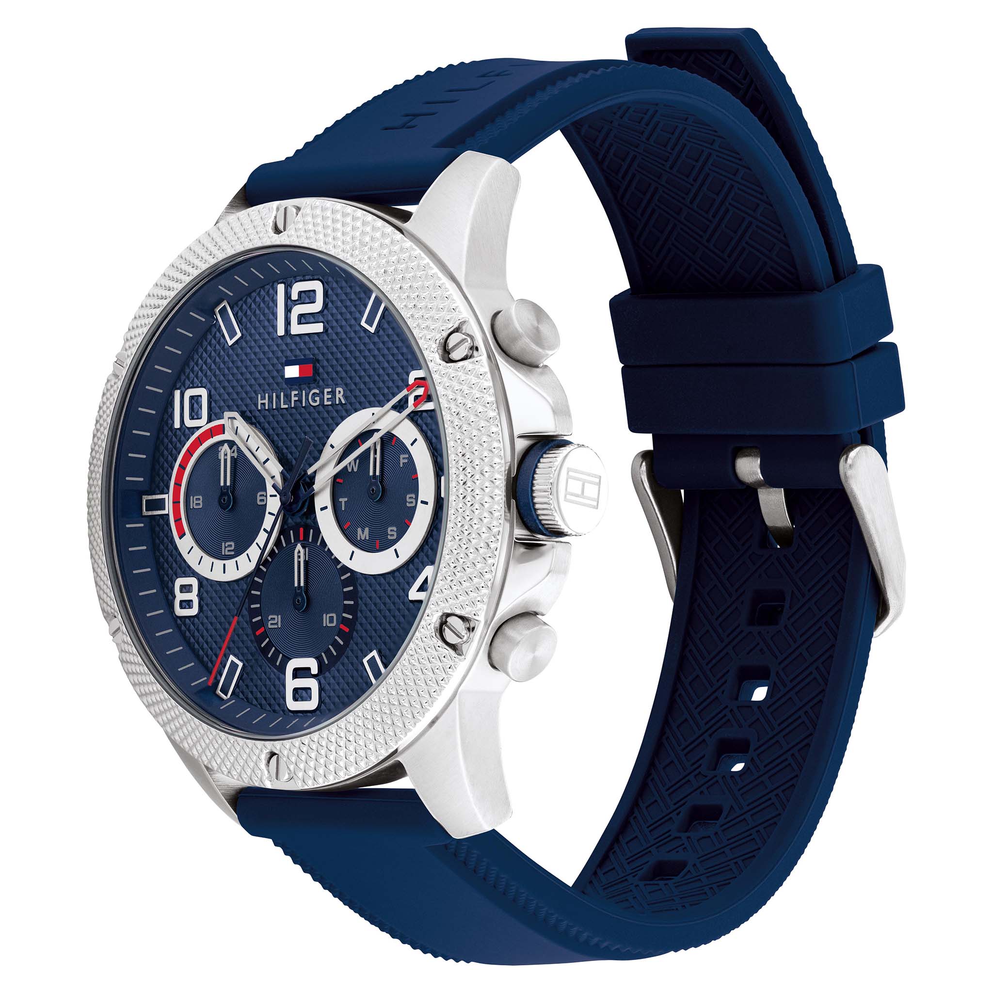 Tommy Hilfiger Blue Silicone Multi-function Men's Watch - 1792027