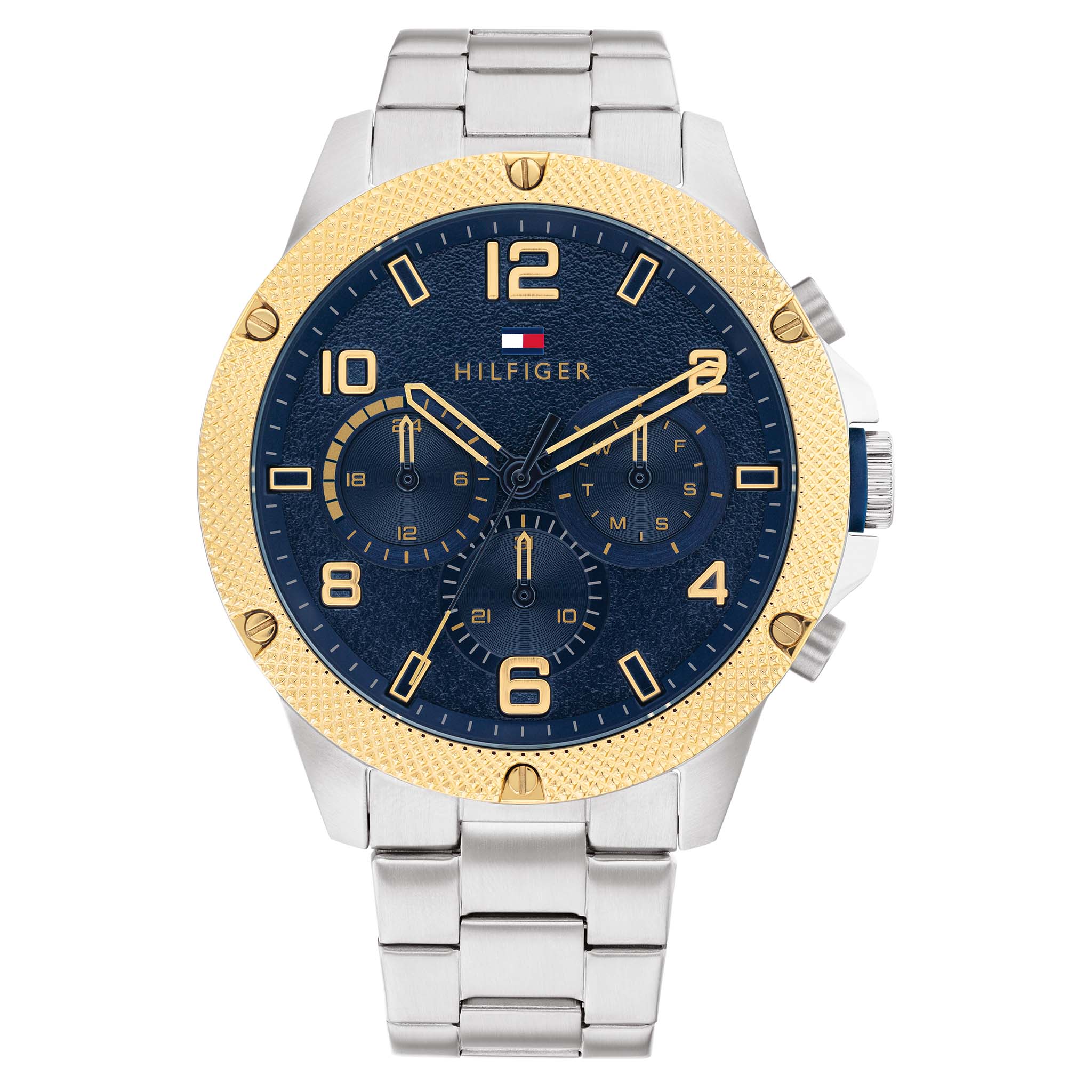 Gold and blue tommy hilfiger watch online