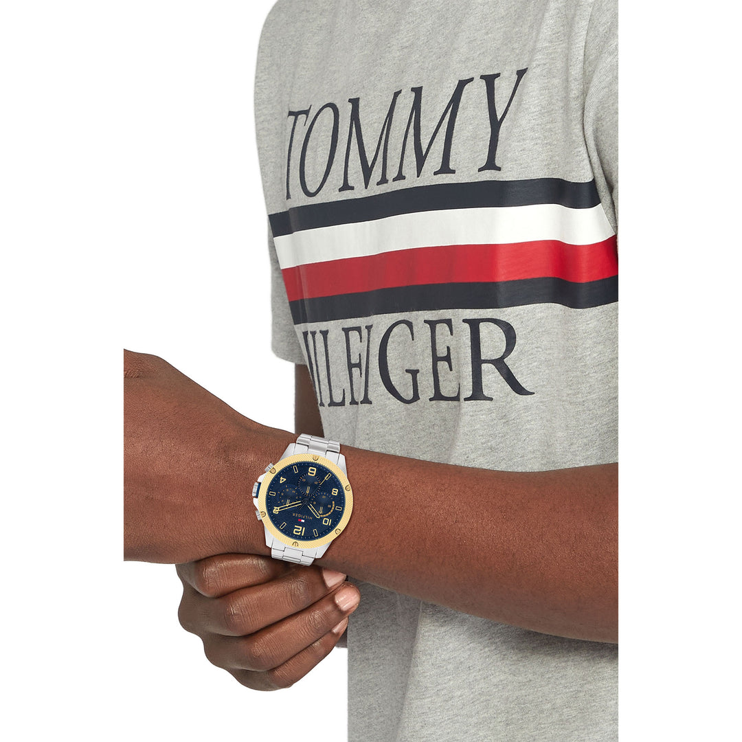 Tommy Hilfiger Stainless Steel Blue Dial Multi-function Men's Watch - 1792031