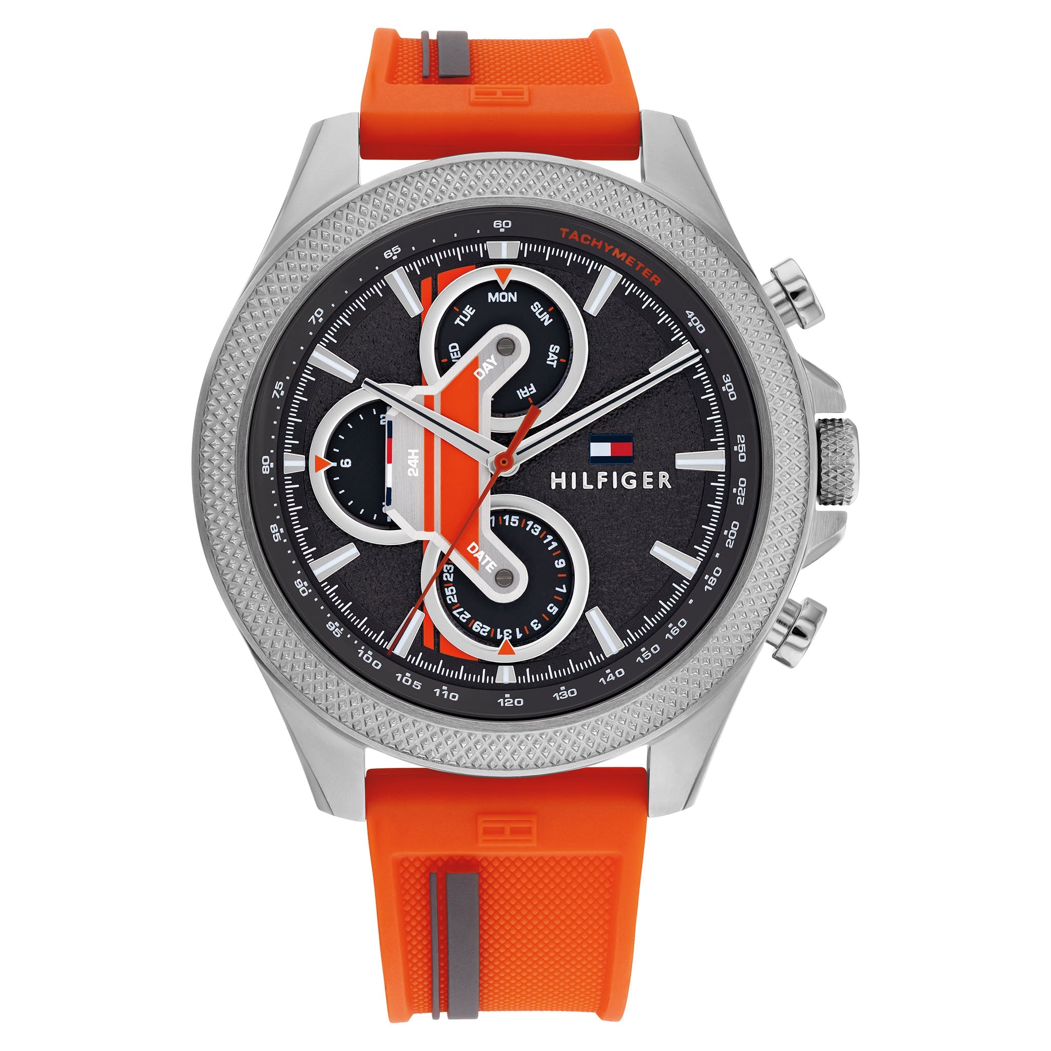 Tommy Hilfiger Multi-Colour Silicone Grey Dial Multi-function Men's Wa ...