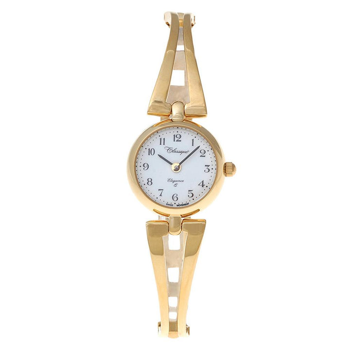 Classique Fashion Gold Steel Half Bangle Ladies Swiss Watch - 1812G