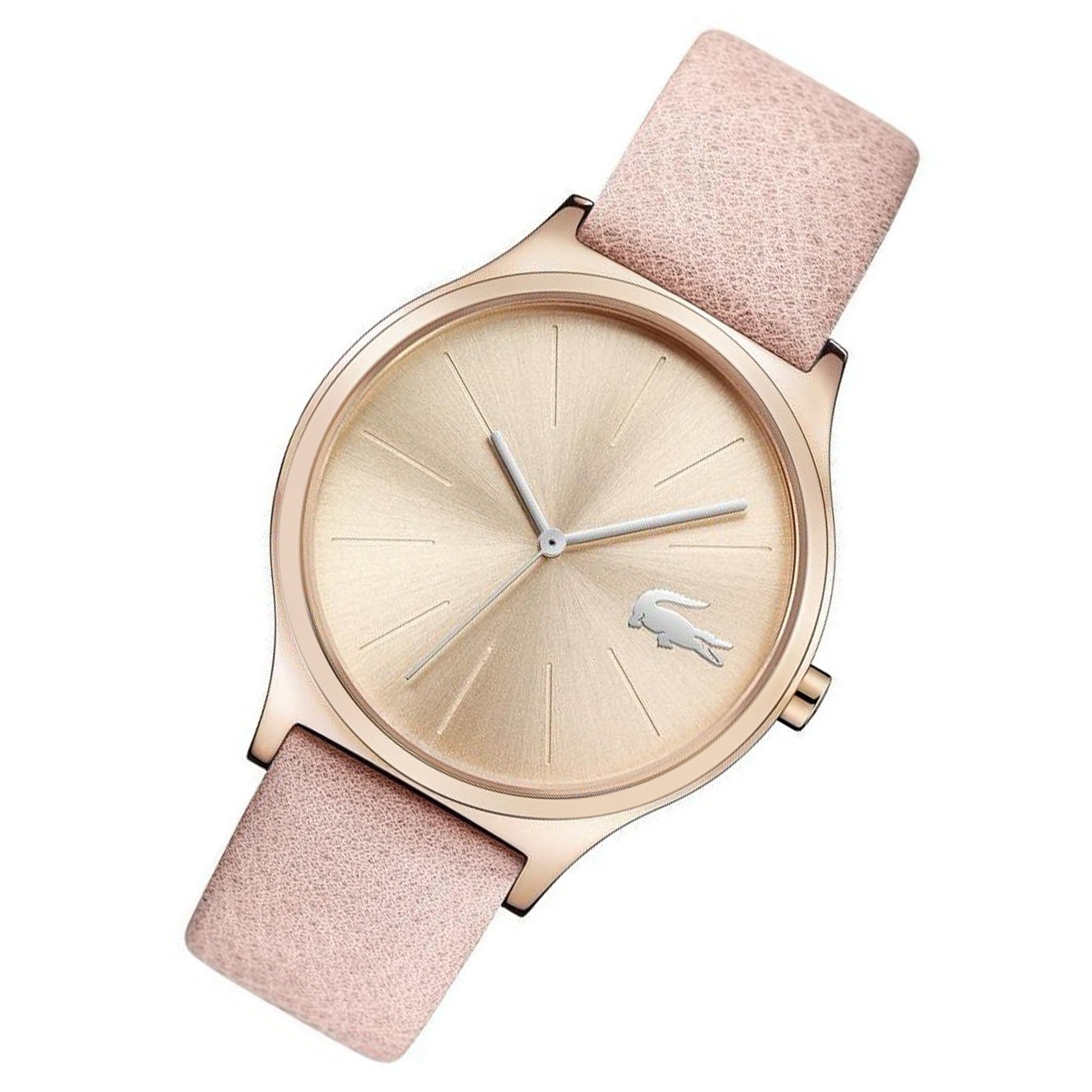 Lacoste ladies nikita rose colour grey leather strap 2024 watch