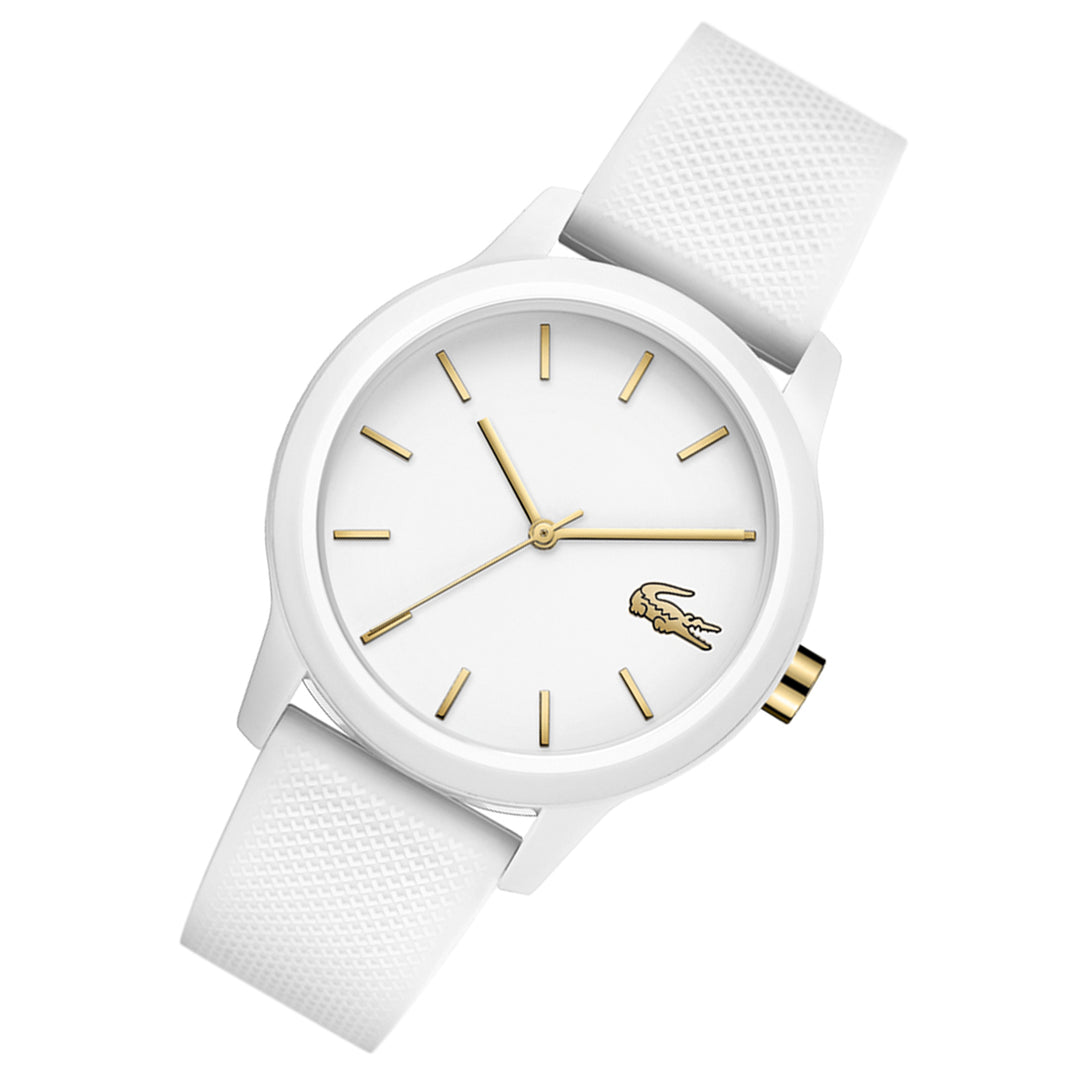 Lacoste The 12.12 White Silicone Ladies Watch - 2001063