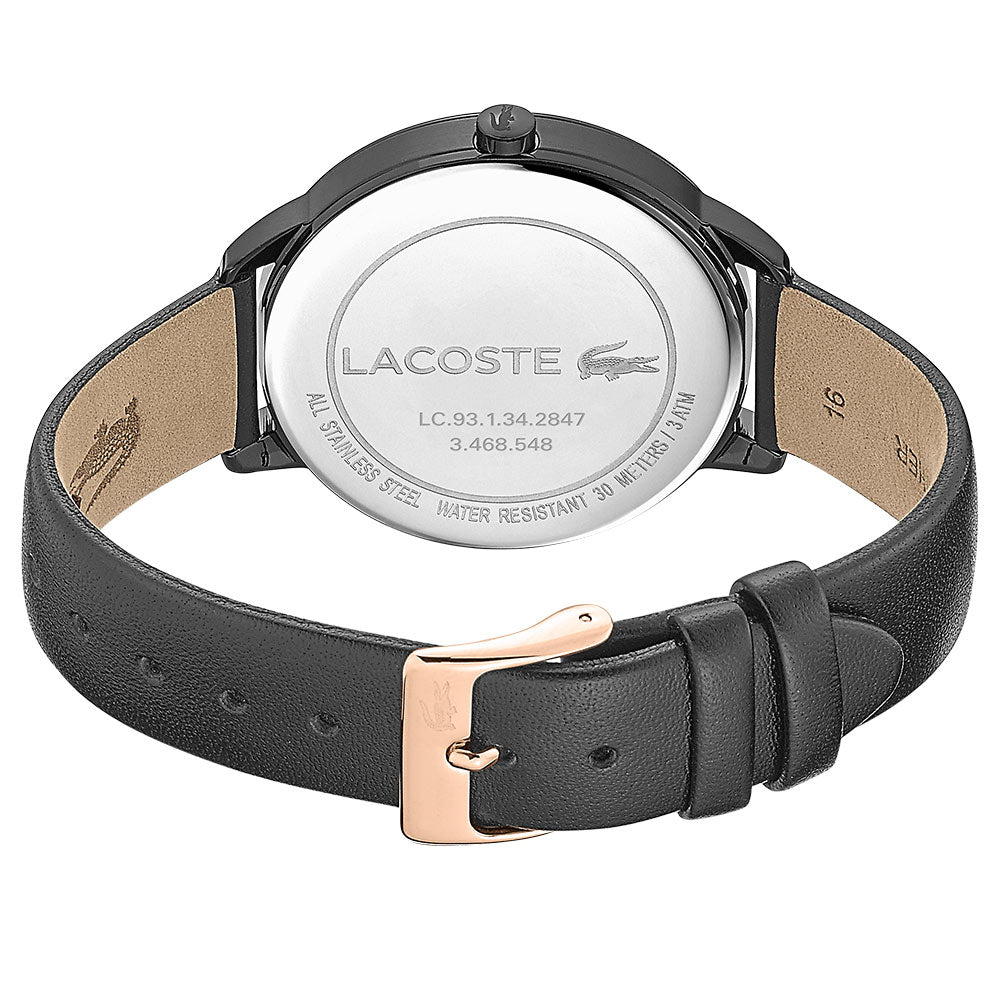 Lacoste Lexi Black Leather Ladies Watch - 2001069
