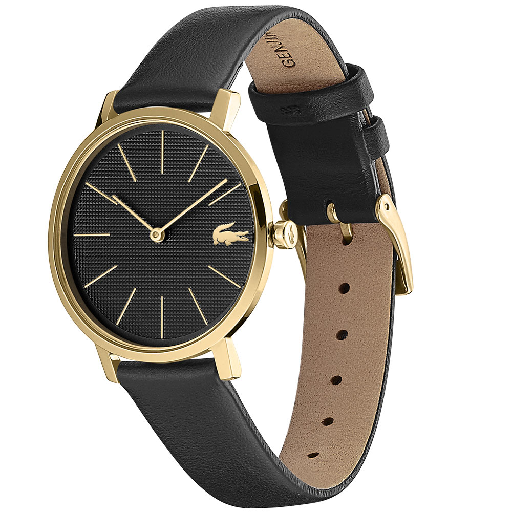 Lacoste Moon Black Leather Women's Watch - 2001079