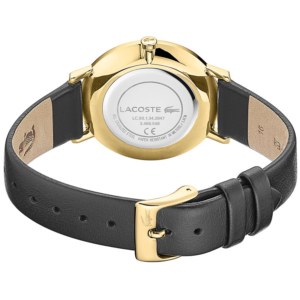 Lacoste Moon Black Leather Women's Watch - 2001079