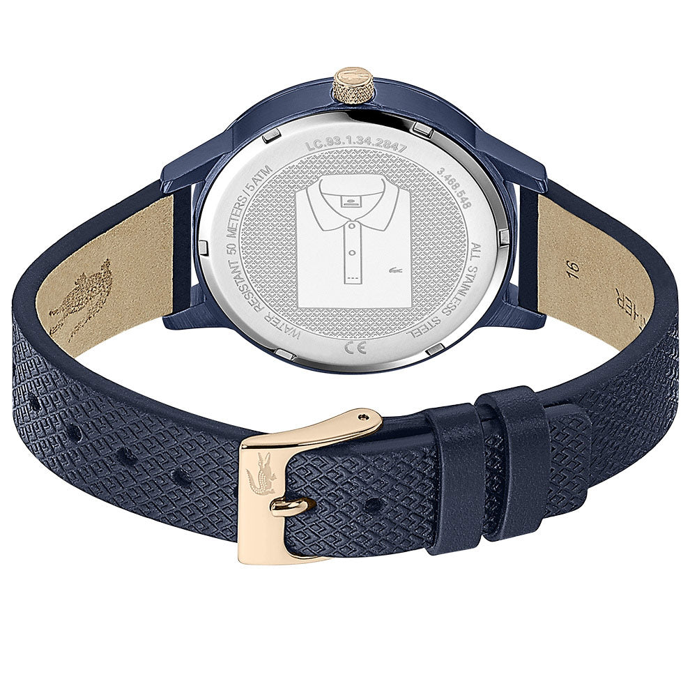 Lacoste Lacoste.12.12 Blue Leather Ladies Watch - 2001091