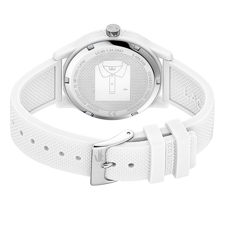 Lacoste 12.12 White Silicone Ladies Watch - 2001097