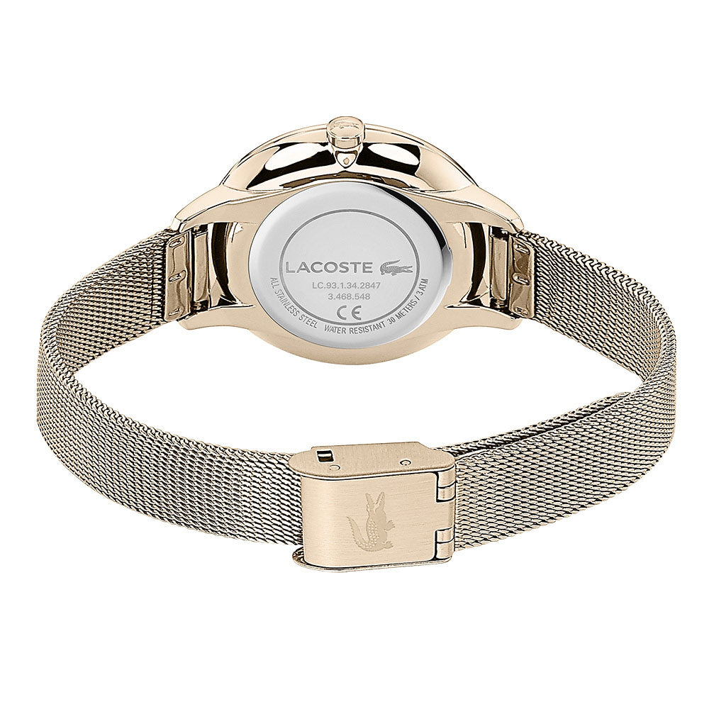 Lacoste Cannes Carnation Gold Mesh Ladies Watch - 2001103