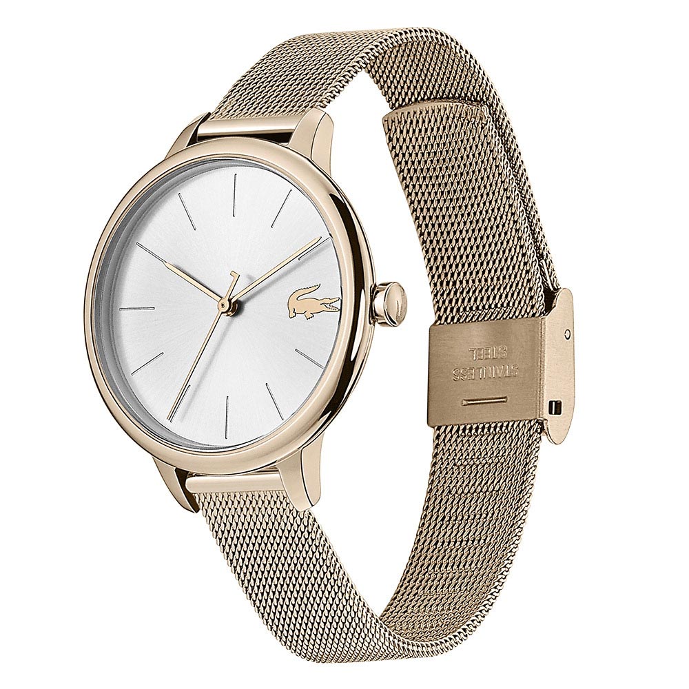 Lacoste Cannes Carnation Gold Mesh Ladies Watch - 2001103