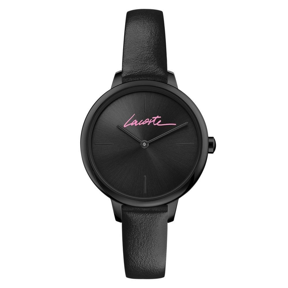 Lacoste Cannes Black Leather Women's Watch - 2001123