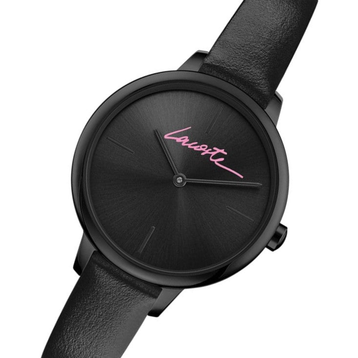 Lacoste Cannes Black Leather Women's Watch - 2001123