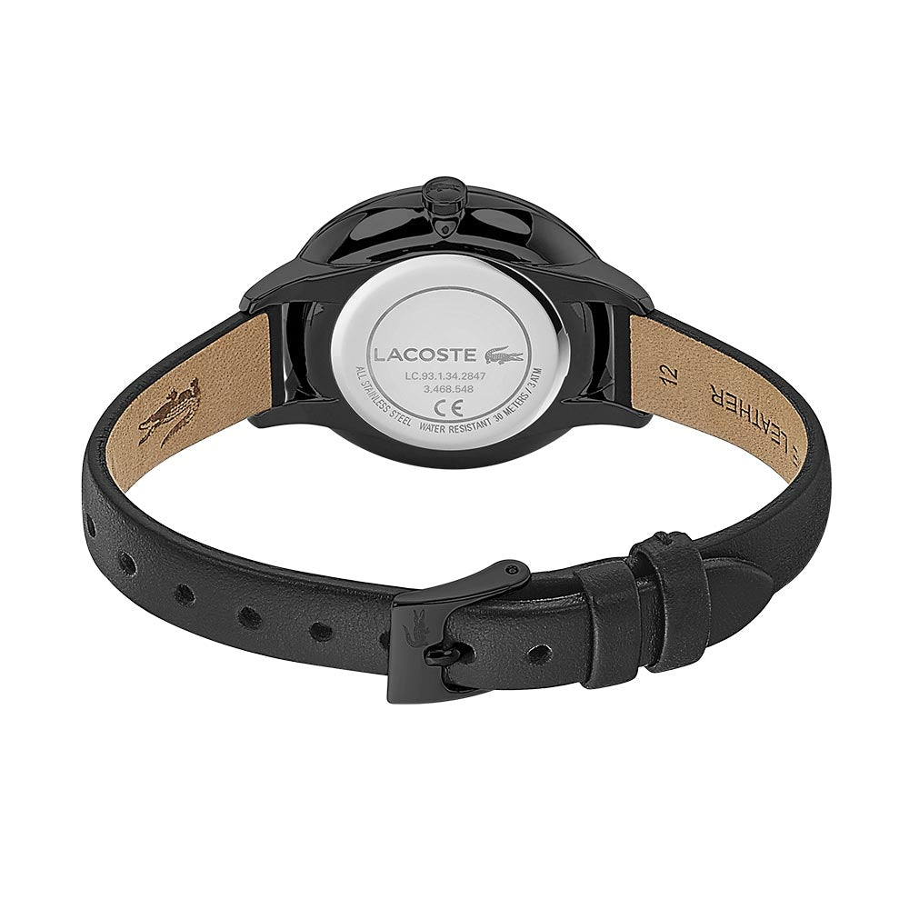 Lacoste Cannes Black Leather Women's Watch - 2001123