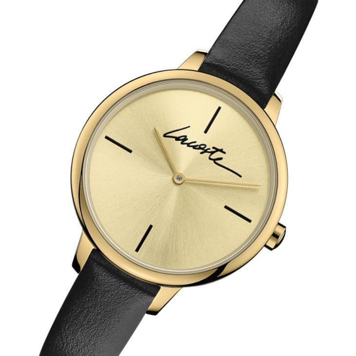 Lacoste Cannes Black Leather Women's Watch - 2001124