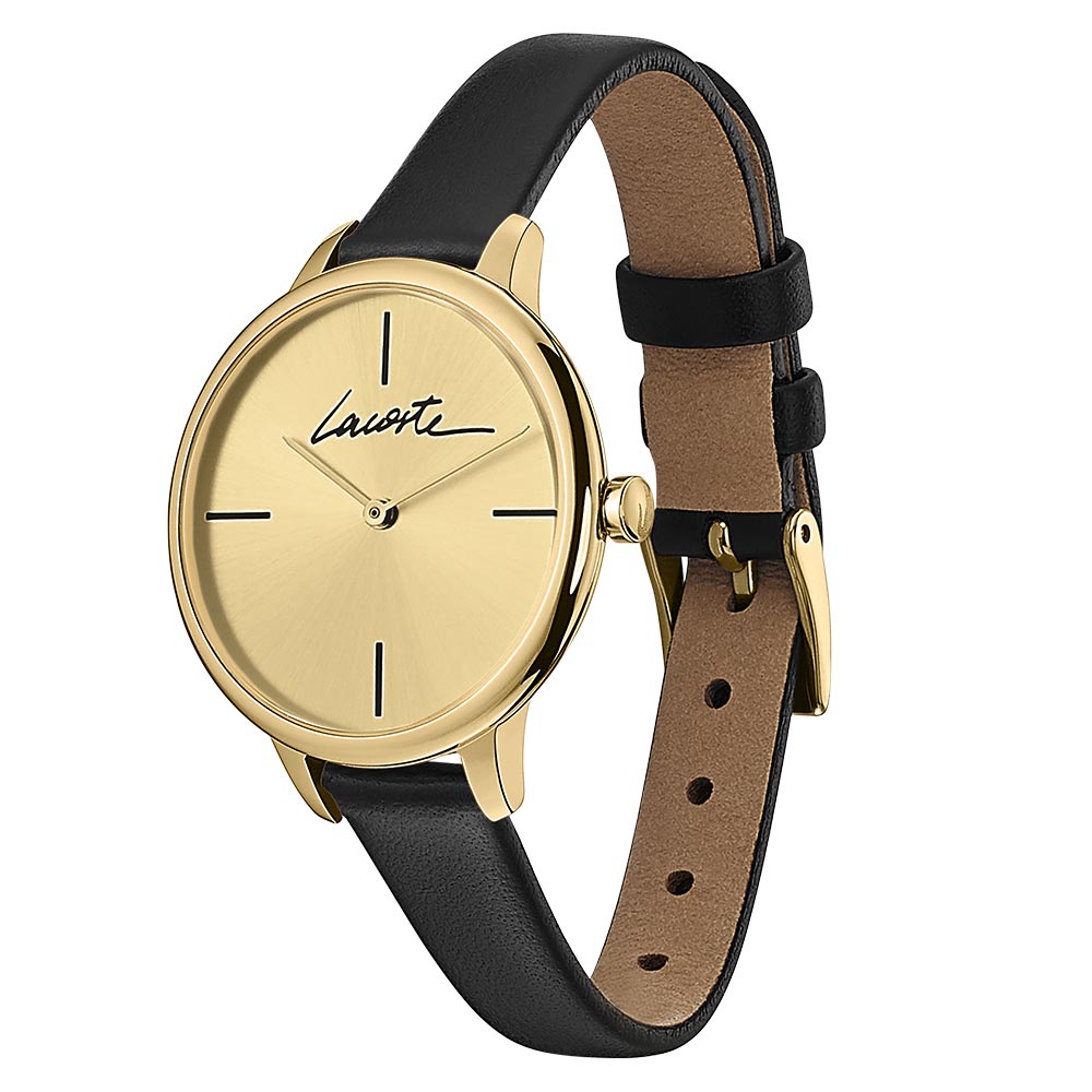 Lacoste Cannes Black Leather Women's Watch - 2001124