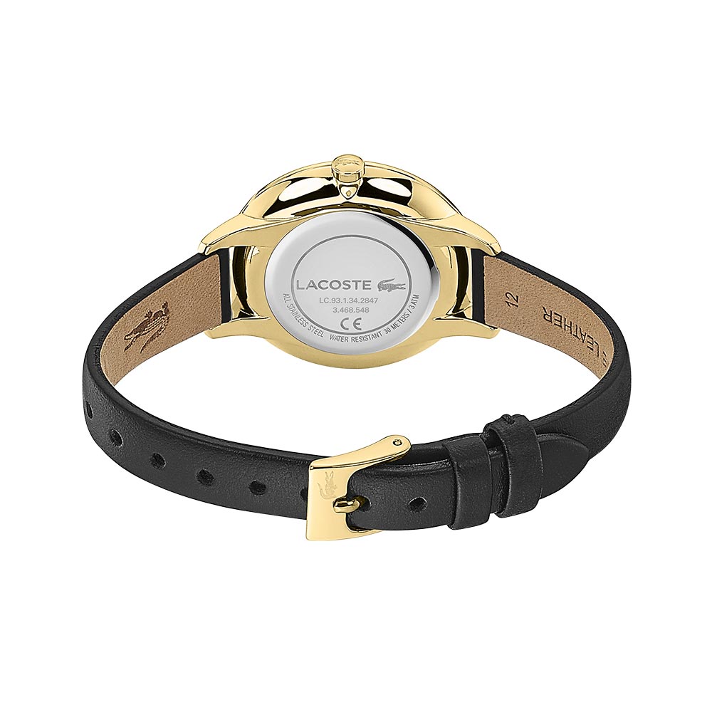 Lacoste Cannes Black Leather Women's Watch - 2001124