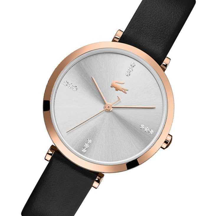 Lacoste Geneva Black Leather Women's Watch - 2001139