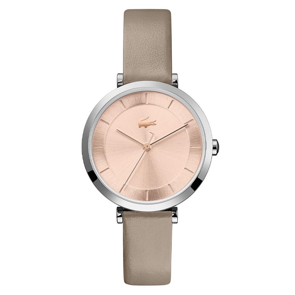 Lacoste Geneva Taupe Leather Women's Watch - 2001141