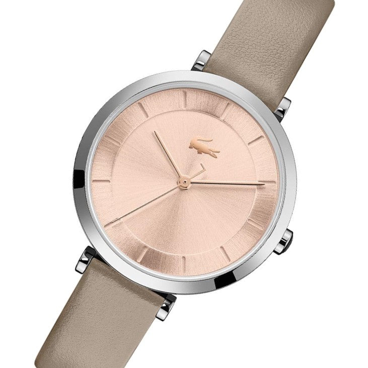Lacoste Geneva Taupe Leather Women's Watch - 2001141