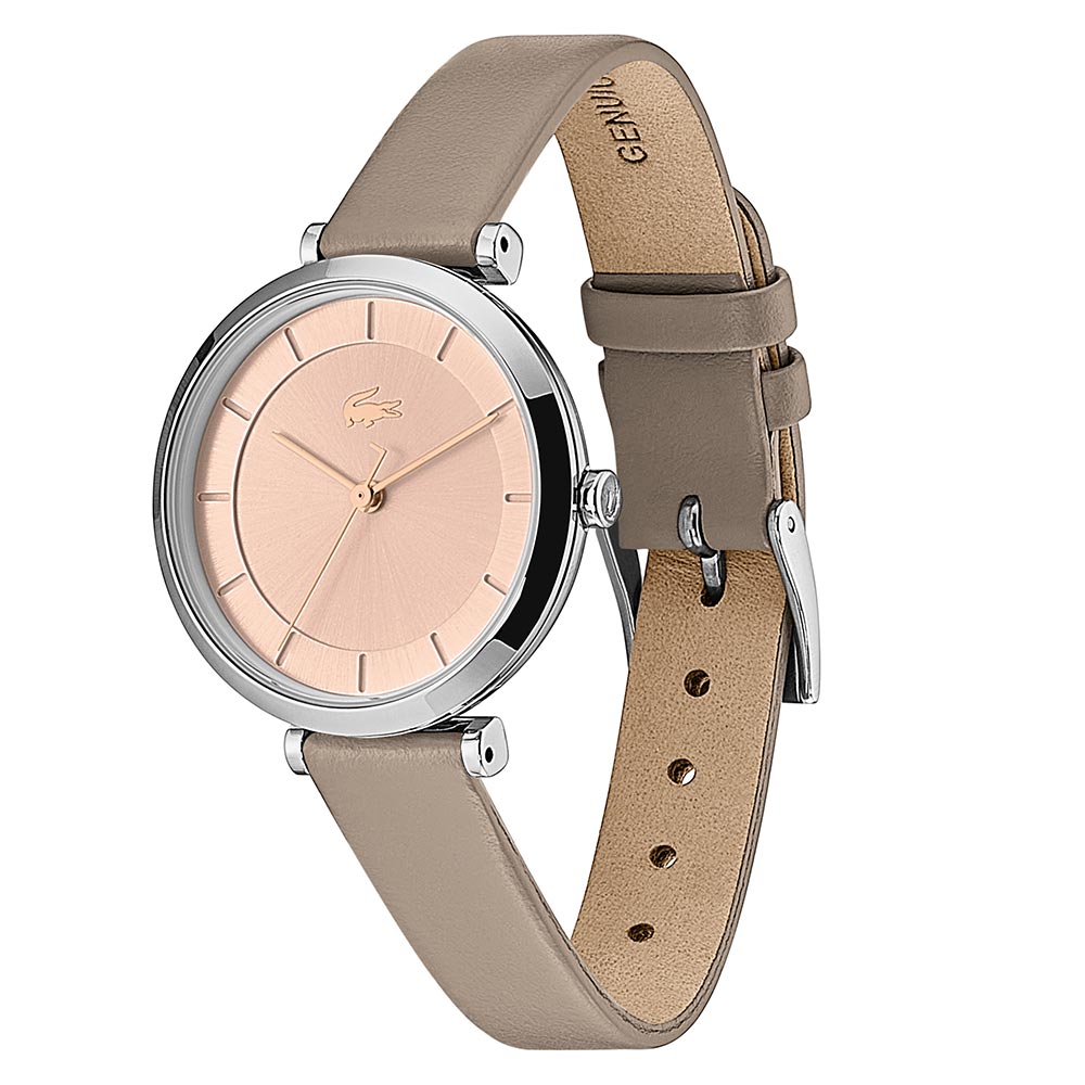 Lacoste Geneva Taupe Leather Women's Watch - 2001141