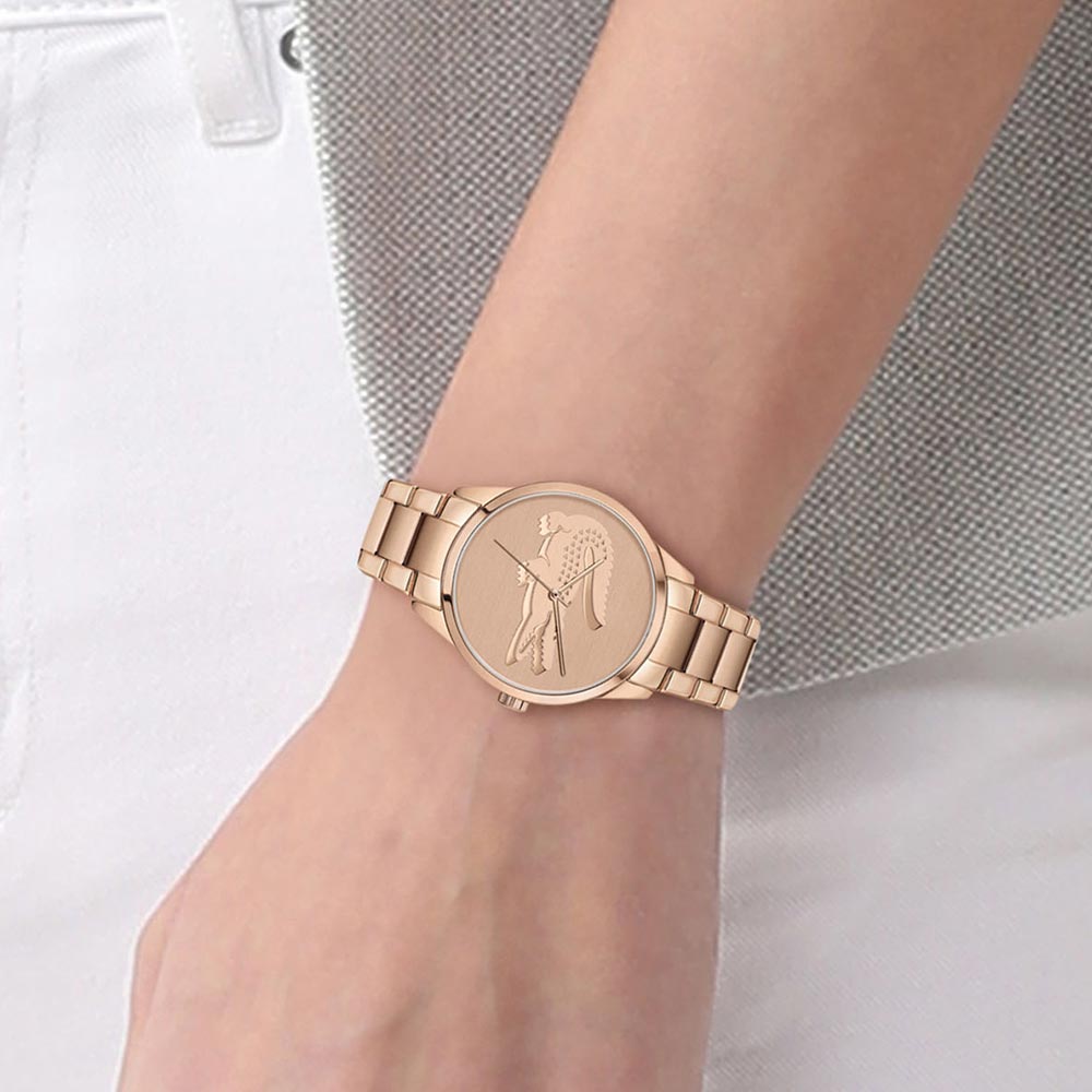 Lacoste Ladycroc Carnation Gold Steel Women's Watch - 2001172