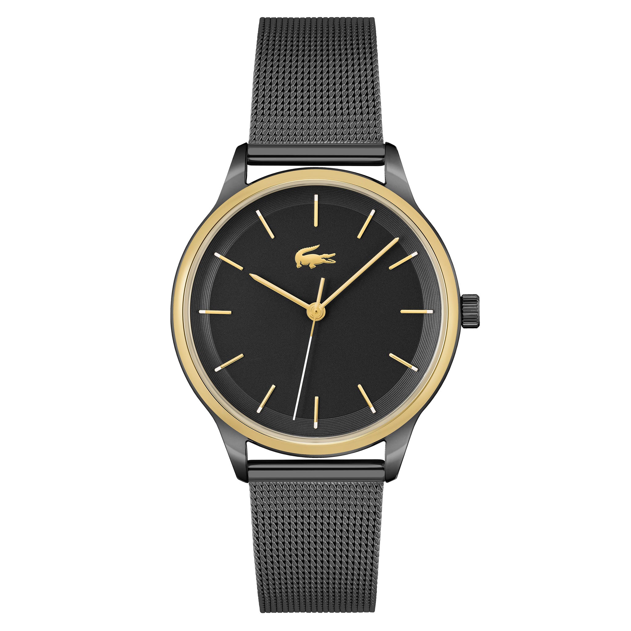 Lacoste Steel Mesh Black Dial Women's Watch - 2001210