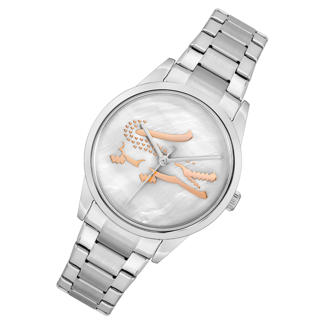 Lacoste Stainless Steel Grey Mother of Pearl Dial Women's Watch - 2001214