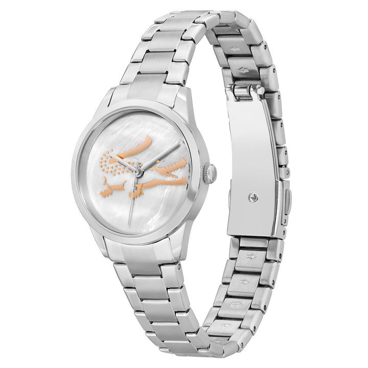 Lacoste Stainless Steel Grey Mother of Pearl Dial Women's Watch - 2001214