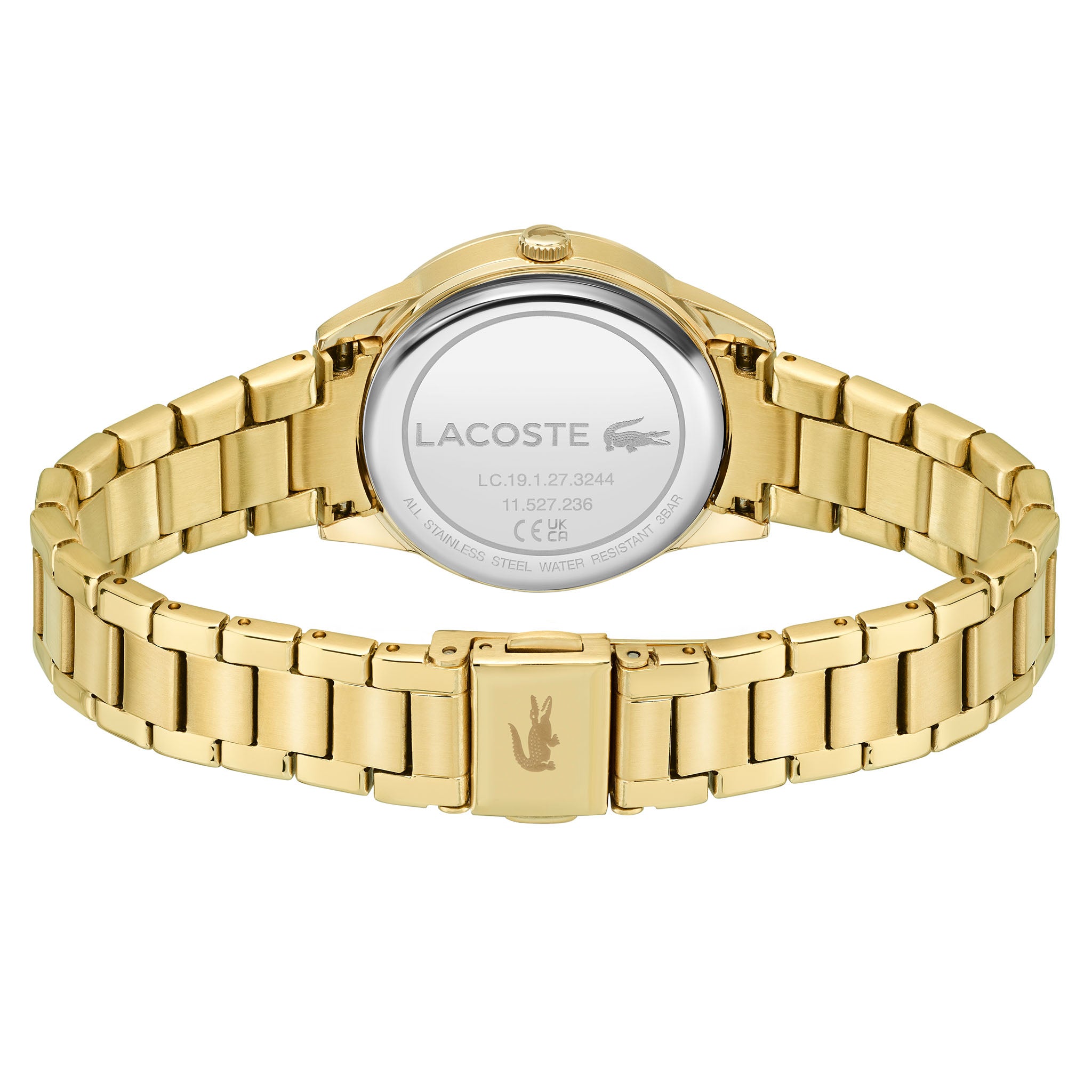 Lacoste Gold Stainless Steel White Mother of Pearl Dial Women's Watch - 2001216