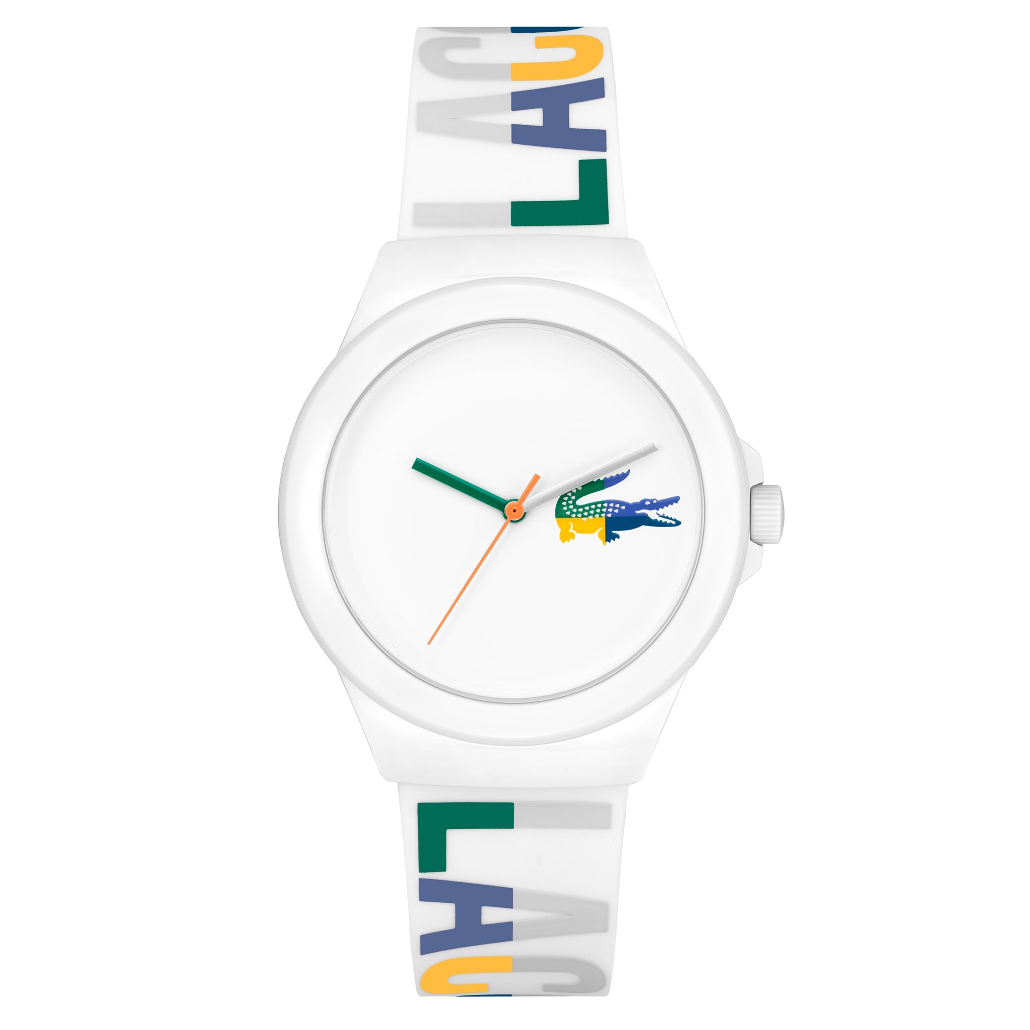 Lacoste Multi-Colour Silicone White Dial Women's Watch - 2001217
