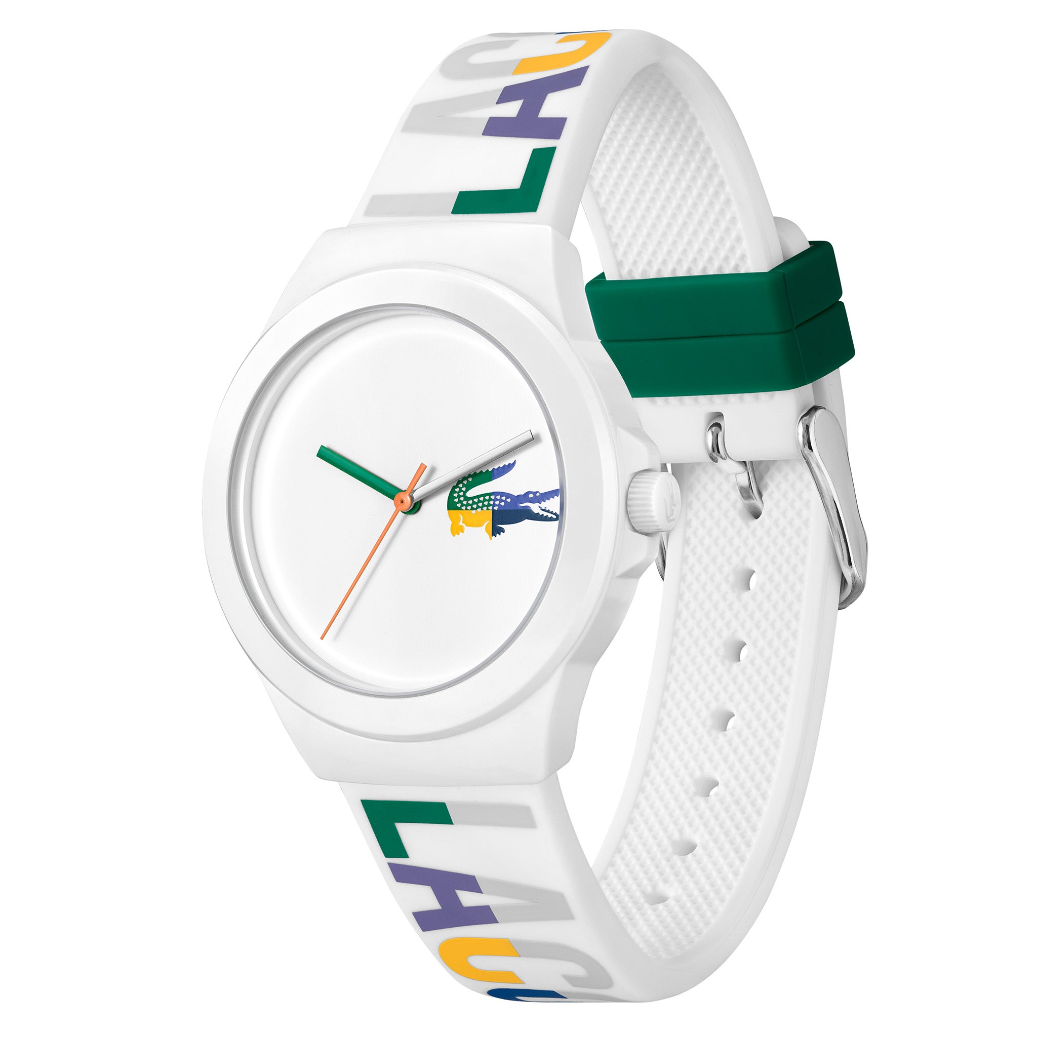 Lacoste Multi-Colour Silicone White Dial Women's Watch - 2001217