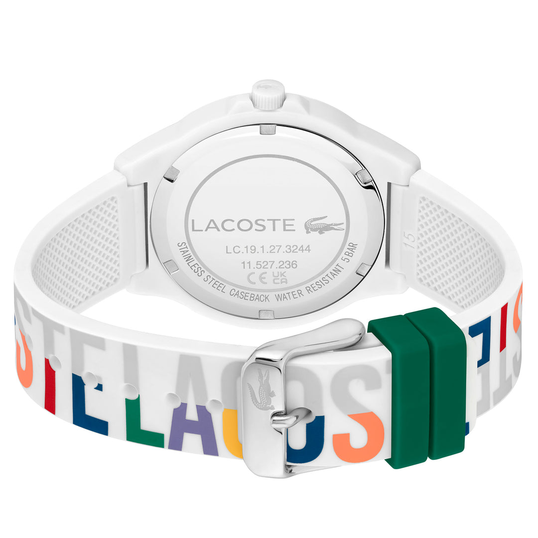 Lacoste Multi-Colour Silicone White Dial Women's Watch - 2001217