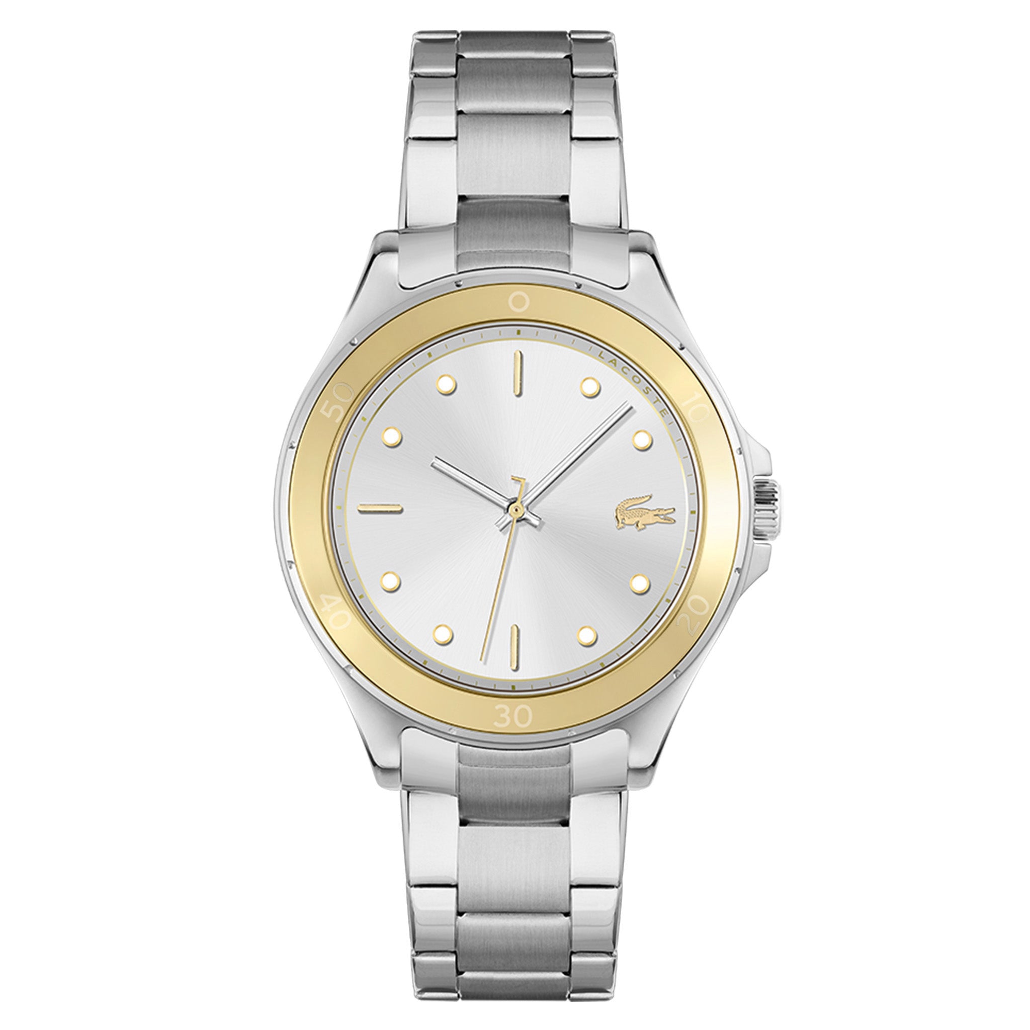 Lacoste Swing Silver Steel Silver White Dial Women's Watch - 2001222