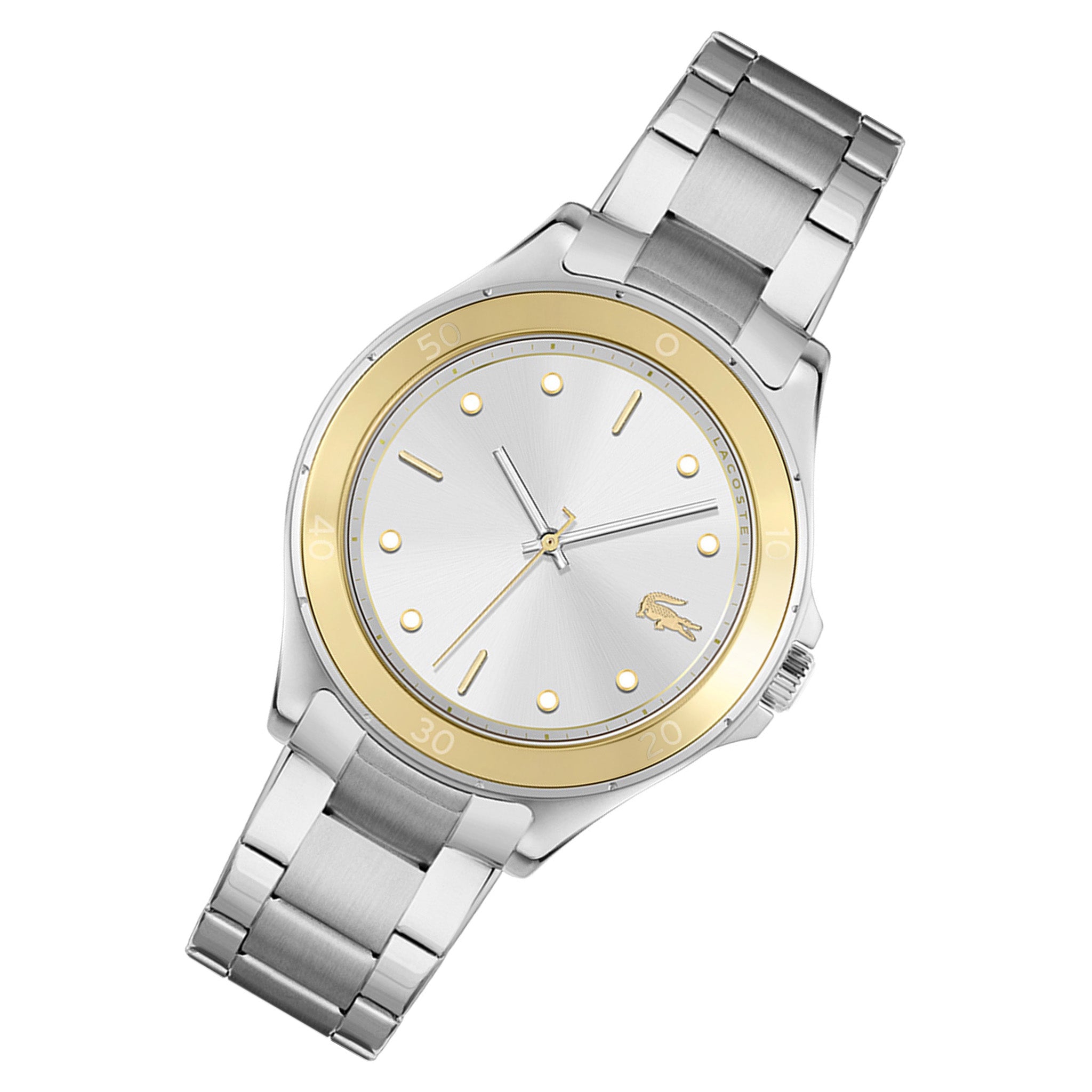 Lacoste Swing Silver Steel Silver White Dial Women's Watch - 2001222