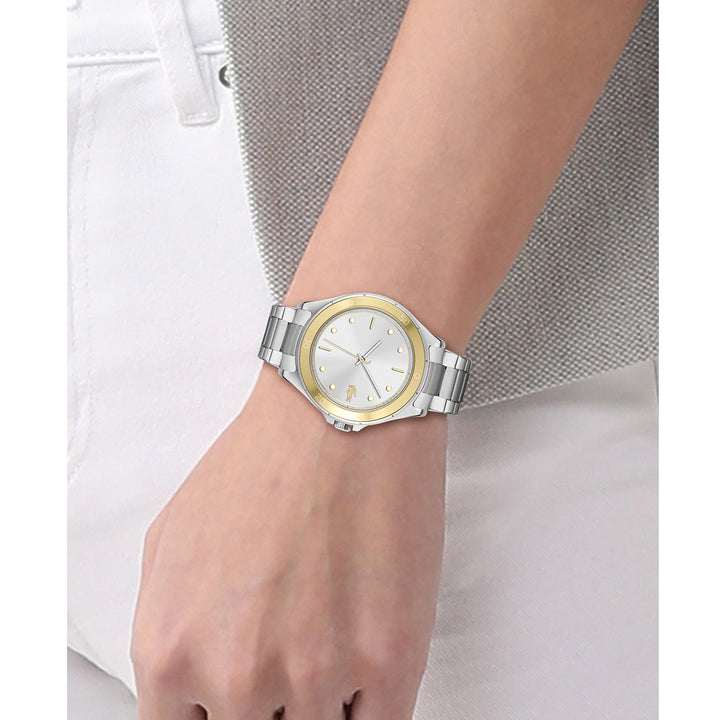 Lacoste Swing Silver Steel Silver White Dial Women's Watch - 2001222