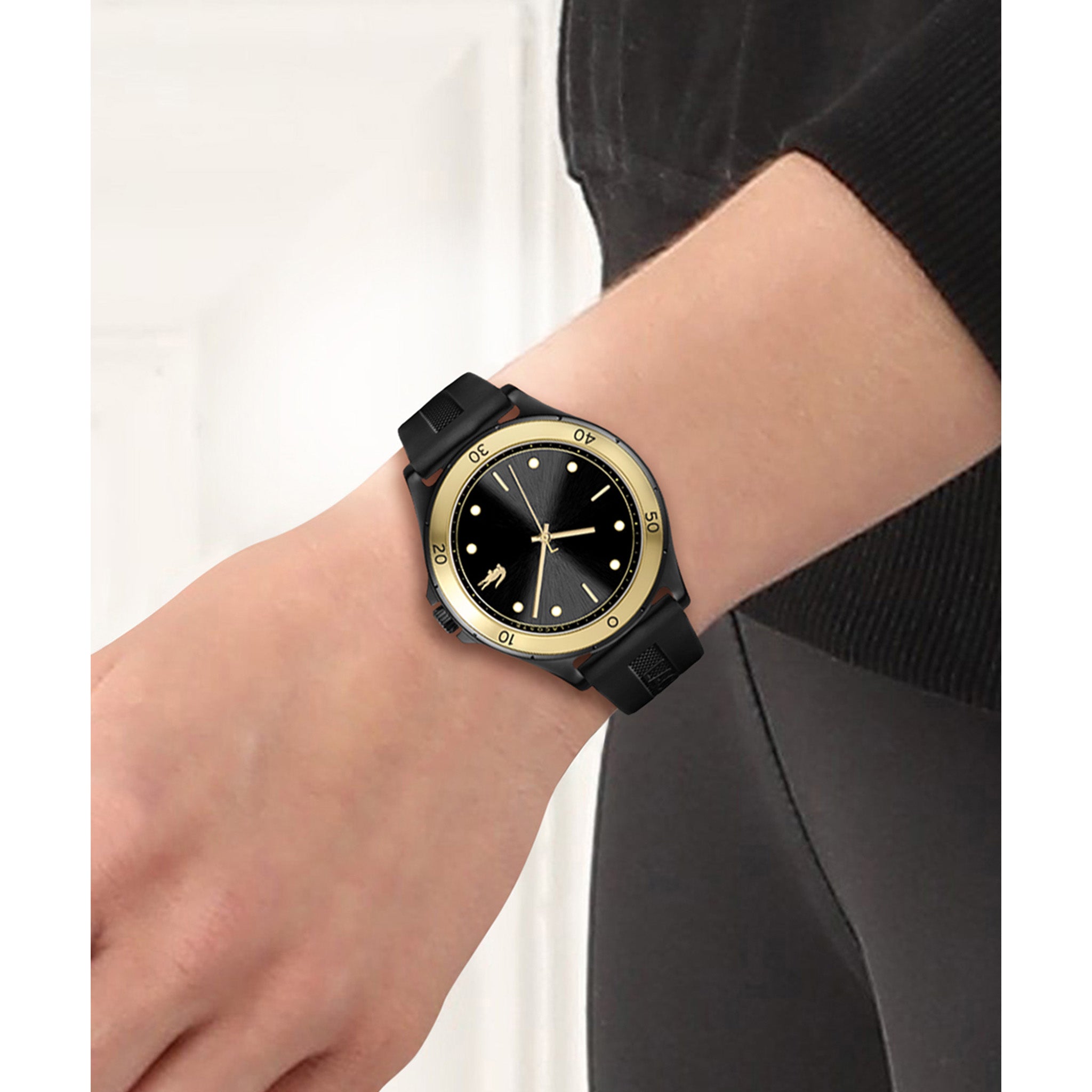 Lacoste Swing Black Silicone Women's Watch - 2001223