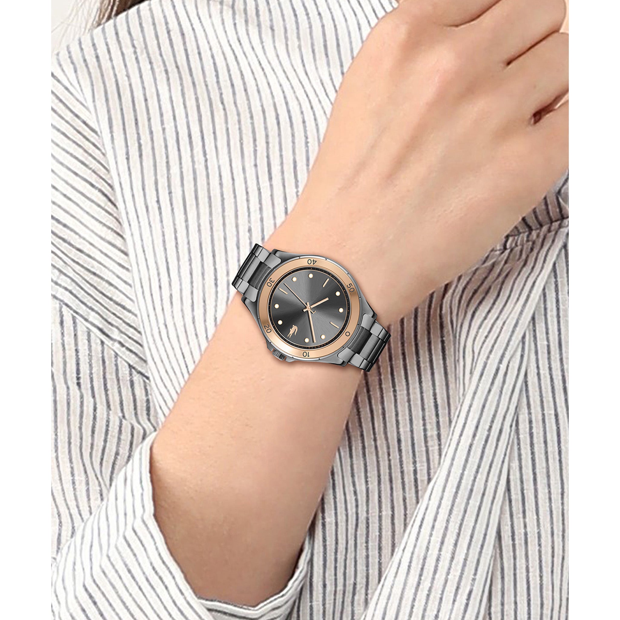 Lacoste Swing Grey Steel Women's Watch - 2001224