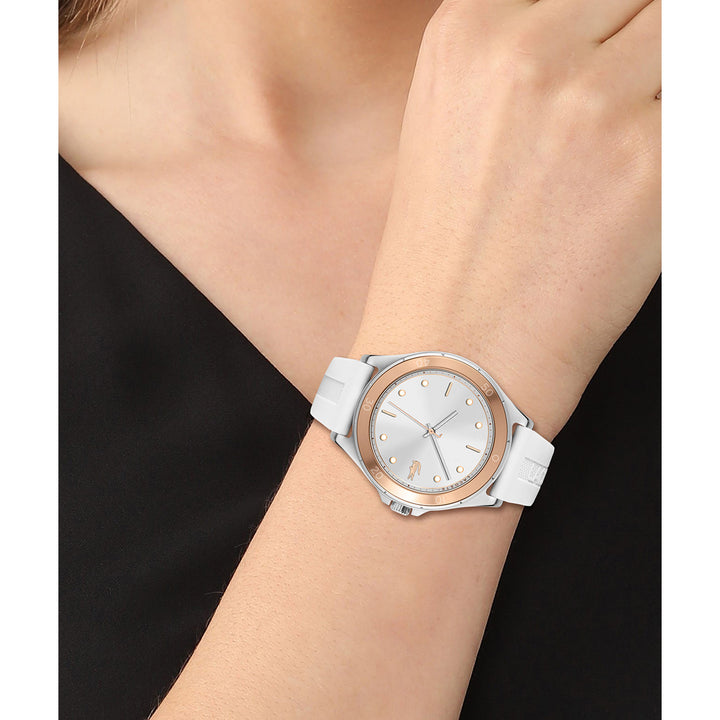 Lacoste Silicone White Dial Women's Watch - 2001225