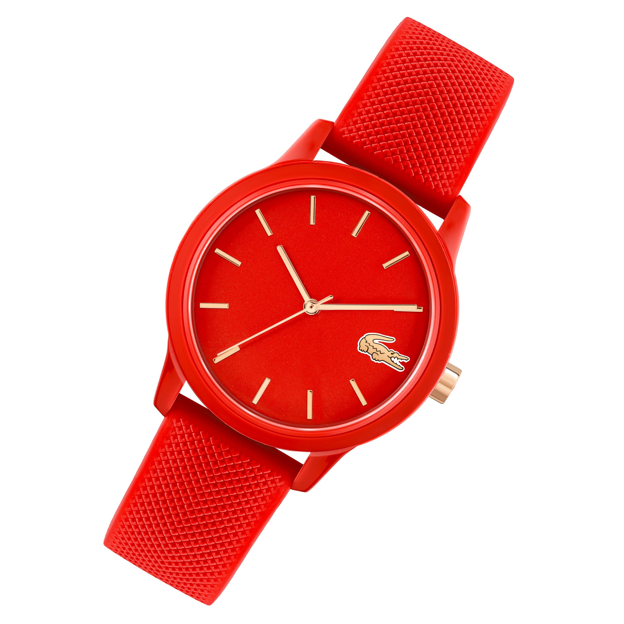 Lacoste Silicone Band Red Dial Women's Watch - 2001226